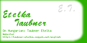 etelka taubner business card